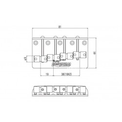 Puente Wilkinson WBBC bajo 4 cuerdas cromado