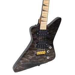 Ukelele Tenor Bones BE-3TB Negro Transparente Eléctrico