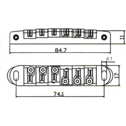 Puente Tune-O-Matic roller saddle