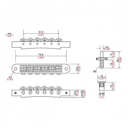TonePros TP6R C Tune-O-Matic Roller