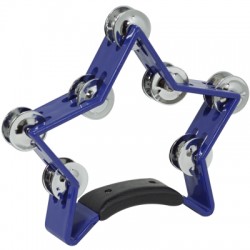 Pandereta Estrella 16 Sonajas Azul Db0749