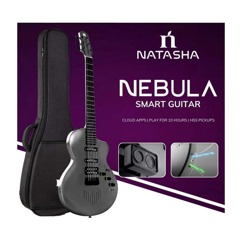 Guitarra Electrica Natasha Nebula con Efectos y Bluetooth