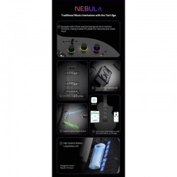 Guitarra Electrica Natasha Nebula con Efectos y Bluetooth