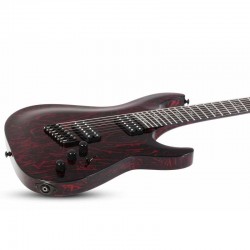 Schecter C-7 MS Silver Mountain Blood Moon