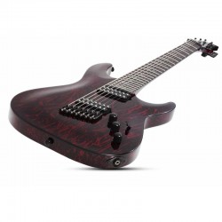 Schecter C-7 MS Silver Mountain Blood Moon