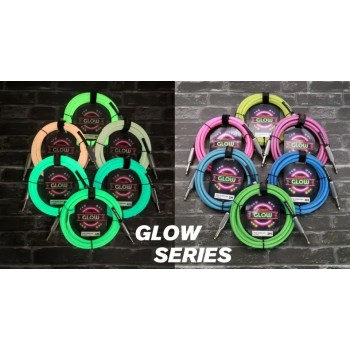 Cable Instrumento Glow Series Imge-221-3M Jack - Jack 22 Awg Kiwi pop