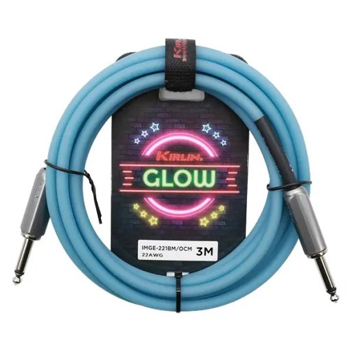 Cable Instrumento Glow Series Imge-221-3M Jack - Jack 22 Awg Ocean mist