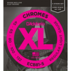 ECB81-5 Chromes Bass 5-String, Light, Long Scale [45-132]